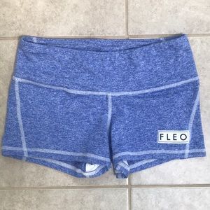 Fleo Heather Blue Crossfit/Workout Shorts